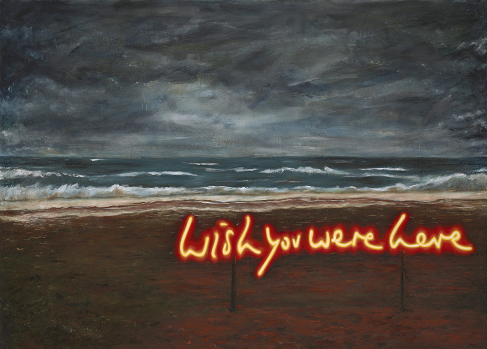 Wish You Were Here, 2010, oil and mixed media on canvas, 118cm x 165cm